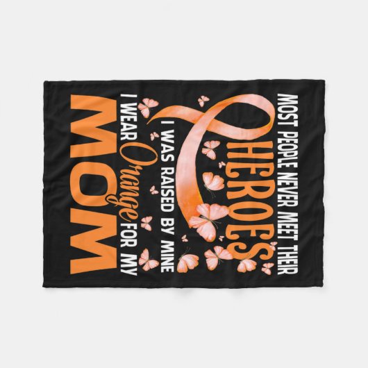 Heroes Ik Draag Sinaasappel voor mijn moeder Multi Fleece Deken (Voorkant (Horizontaal))