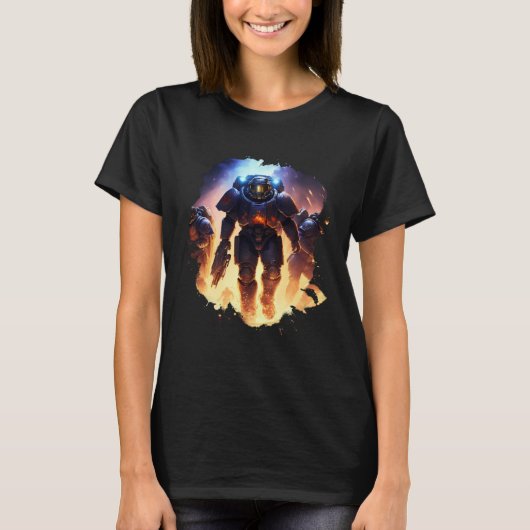 Heroes in space the amazing Space Marines T-shirt (Voorkant)