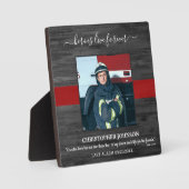 Heroes Live Forever Fallen Firefighter Memorial Fotoplaat (Voorkant)