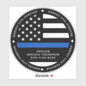 Heroes Live Forever Police Memorial Fallen Officer Sticker (Vel)