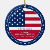 Heroes Live Forever Solider Militaire Memorial Keramisch Ornament (Voorkant)