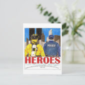 Heroes loopt naar het Inspirerend van gevaar Briefkaart (Staand voorkant)