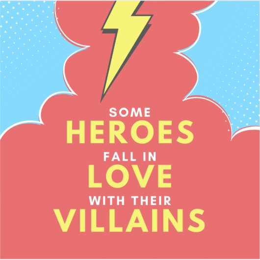 Heroes Love Villains - Bliksem Sticker (Voorkant)