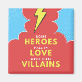 Heroes Love Villains - Lightning Square Magnet (Voorkant)
