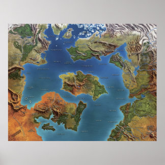 Heroes of Nerath Game Board Map Poster
