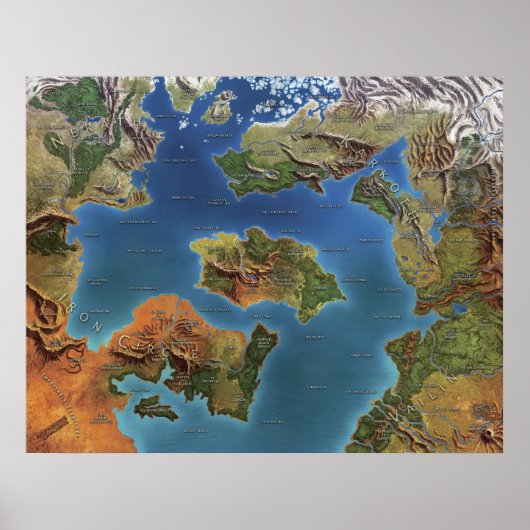 Heroes of Nerath Game Board Map Poster (Voorkant)