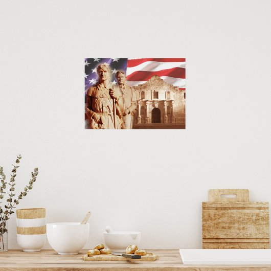 Heroes of The Alamo, San Antonio, Texas Poster (Keuken)