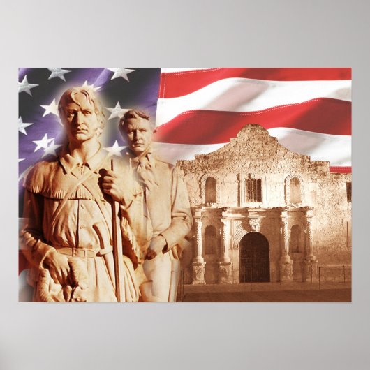 Heroes of The Alamo, San Antonio, Texas Poster (Voorkant)