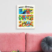 Heroes of the DC™ Universe Canvas Afdruk (Insitu (Woonkamer))