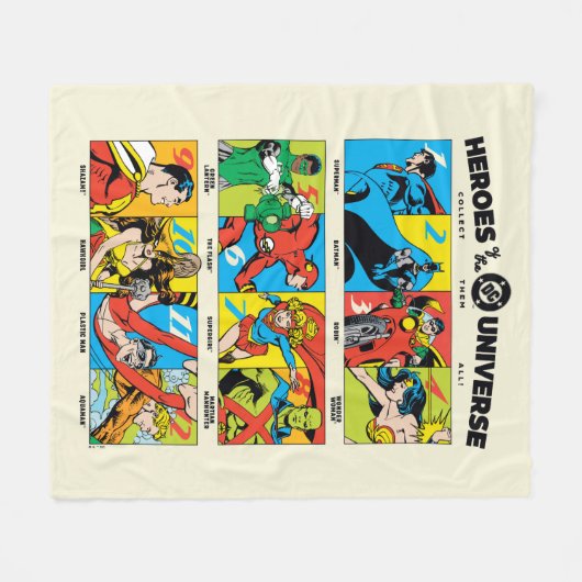 Heroes of the DC™ Universe Fleece Deken (Voorkant (Horizontaal))