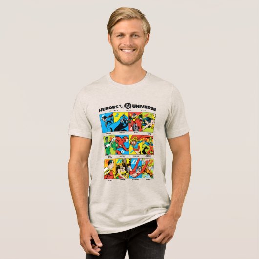 Heroes of the DC™ Universe Tri-Blend Shirt (Voorkant volledig)