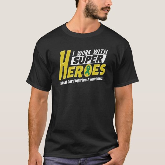 Heroes ruggenmerg letsels bewustzijn ondersteuning t-shirt (Voorkant)