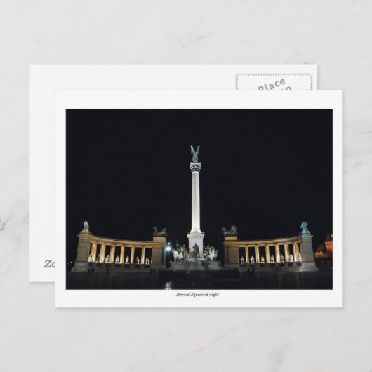 Heroes Square 's nachts Briefkaart (Voorkant / Achterkant)