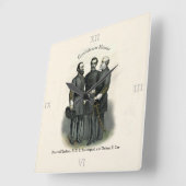 Heroes Stonewall Beauregard Lee Vierkante Klok (Hoek)