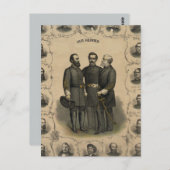 Heroes van de burgeroorlog briefkaart (Voorkant / Achterkant)