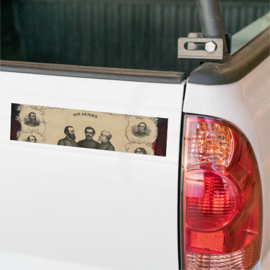 Heroes van de burgeroorlog bumpersticker (Op Truck)