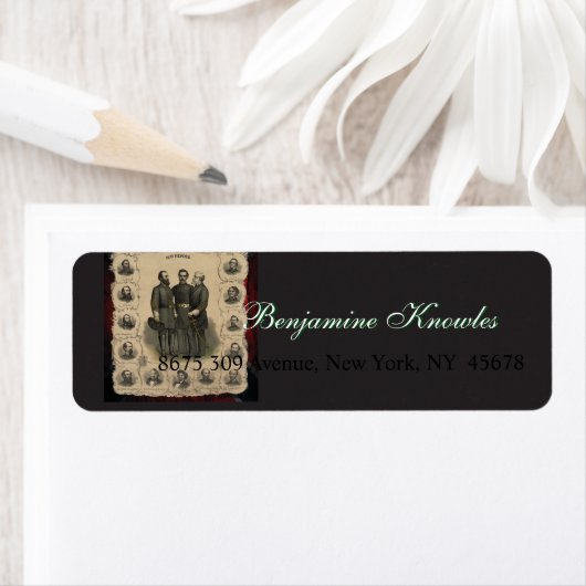 Heroes van de burgeroorlog etiket (Insitu)