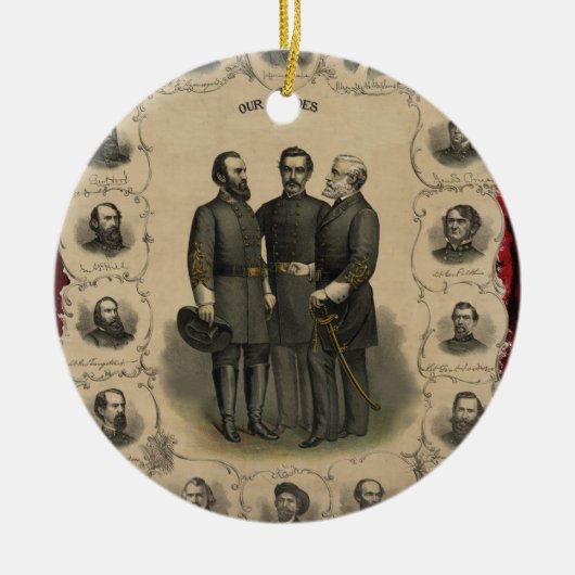 Heroes van de burgeroorlog keramisch ornament (Voorkant)