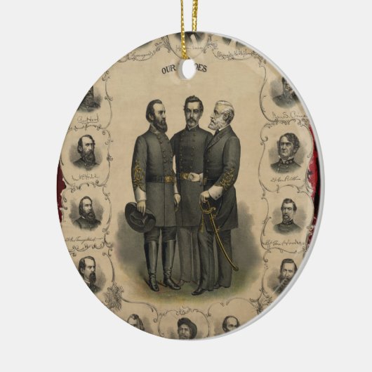 Heroes van de burgeroorlog keramisch ornament (Links)