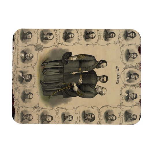 Heroes van de burgeroorlog magneet (Horizontaal)