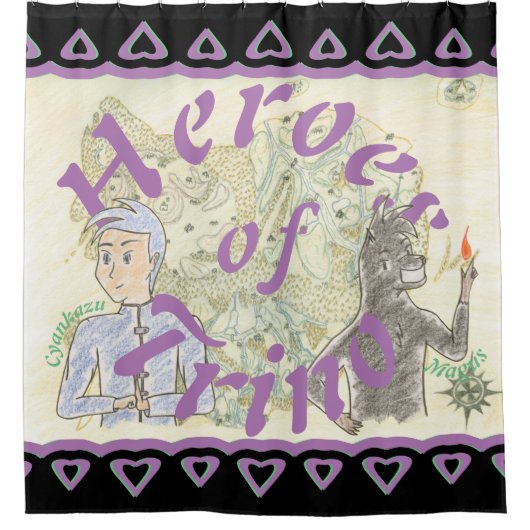 Heroes van Trino (ft. Cyankazu & Magus) Douchegordijn (Voorkant)