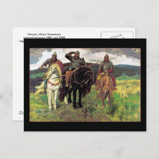 Heroes van Victor Vasnetsov Briefkaart (Voorkant / Achterkant)