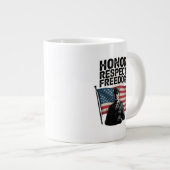 Heroes Veteran Day Patriottisch Ontwerp Grote Koffiekop (Voorkant rechts)