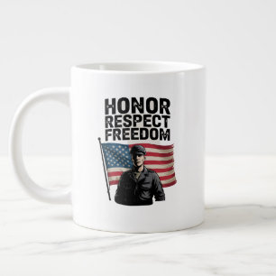 Heroes Veteran Day Patriottisch Ontwerp Grote Koffiekop