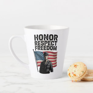 Heroes Veteran Day Patriottisch Ontwerp Latte Mok