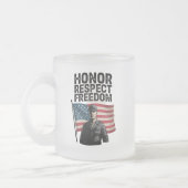 Heroes Veteran Day Patriottisch Ontwerp Matglas Koffiemok (Links)