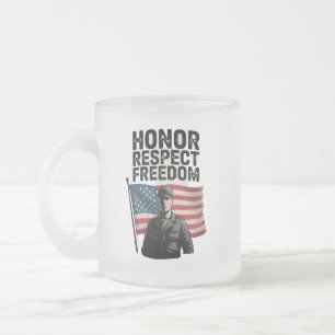 Heroes Veteran Day Patriottisch Ontwerp Matglas Koffiemok