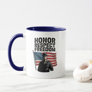 Heroes Veteran Day Patriottisch Ontwerp Mok