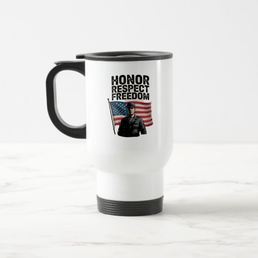 Heroes Veteran Day Patriottisch Ontwerp Reisbeker (Links)