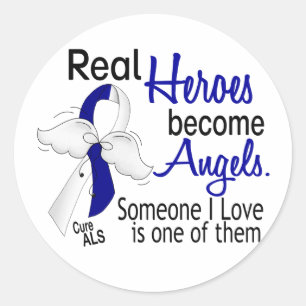 Heroes wordt Angels ALS Ronde Sticker