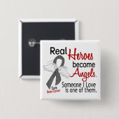 Heroes wordt Angels Brain Cancer Vierkante Button 5,1 Cm (Voorkant /achterkant)
