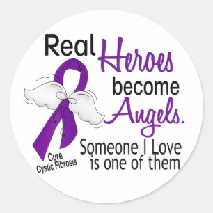 Heroes wordt Angels Cystic Fibrosis Ronde Sticker
