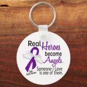 Heroes wordt Angels Cystic Fibrosis Sleutelhanger (Voorkant)