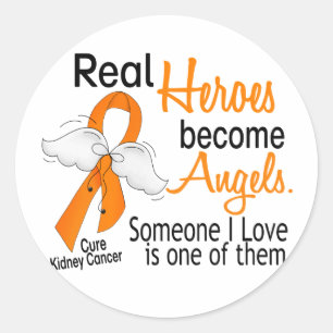 Heroes wordt Angels Kidney Cancer Ronde Sticker