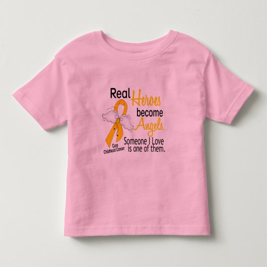Heroes wordt Angels kinderkanker Kinder Shirts (Voorkant)