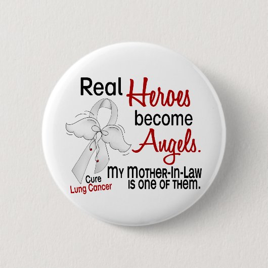 Heroes wordt Angels schoonmoeder longkanker Ronde Button 5,7 Cm (Voorkant)