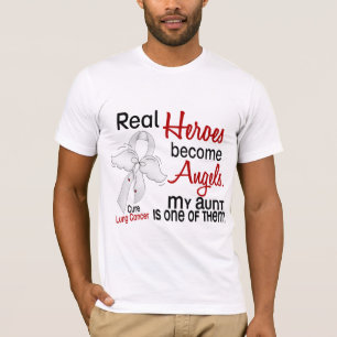 Heroes wordt Angels tante Lung Cancer T-shirt