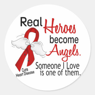 Heroes wordt een hartziekte van Angels Ronde Sticker