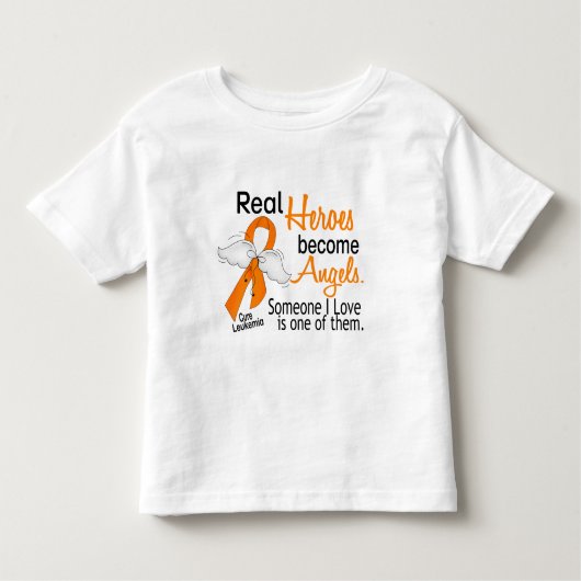 Heroes wordt engelse leukemie kinder shirts (Voorkant)