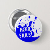 herofail blue ronde button 5,7 cm (Voorkant /achterkant)