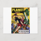 Heroic Blonde Rides a Dinosaur Briefkaart (Voorkant)