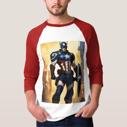 Heroic Captain America T-shirt (Voorkant)