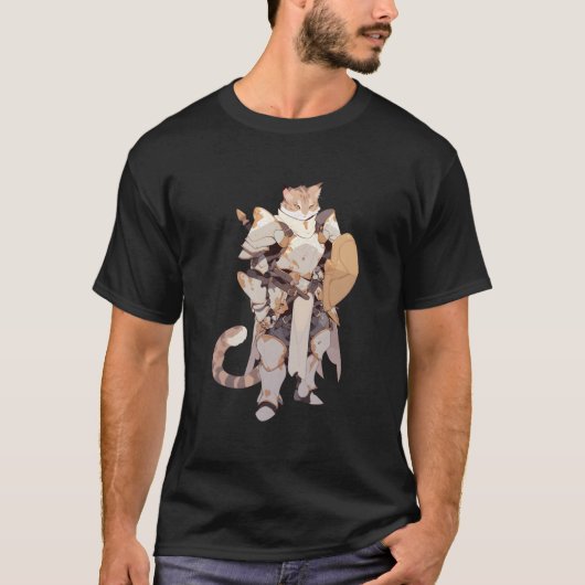 Heroic Cat Paladin T-shirt (Voorkant)