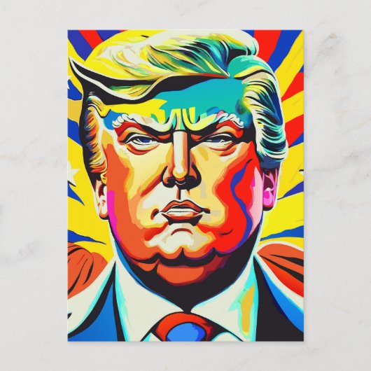 Heroic Donald Trump Patriottisch President Briefkaart (Voorkant)