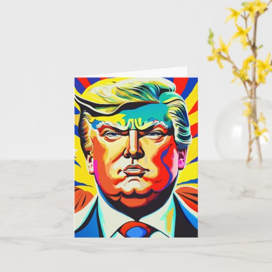 Heroic Donald Trump Patriottisch President Kaart (Gele Bloem)