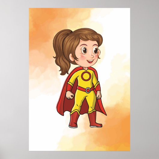 Heroic Girl Wonder Poster - Leuke Kinder Fabriek (Voorkant)
